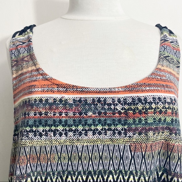 DEB Aztec stripe tank top thin caged back strap 1X - Picture 2 of 6
